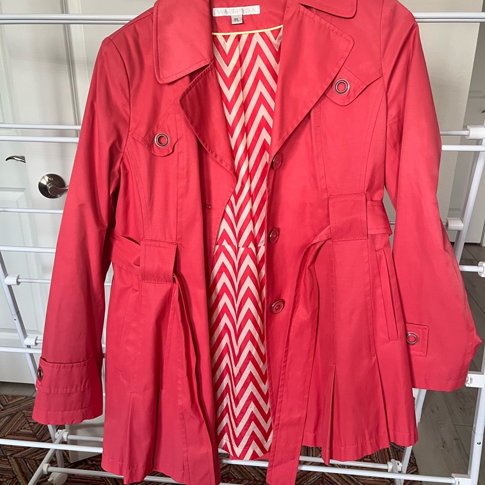 Stylish Coral Women's Rain Coat